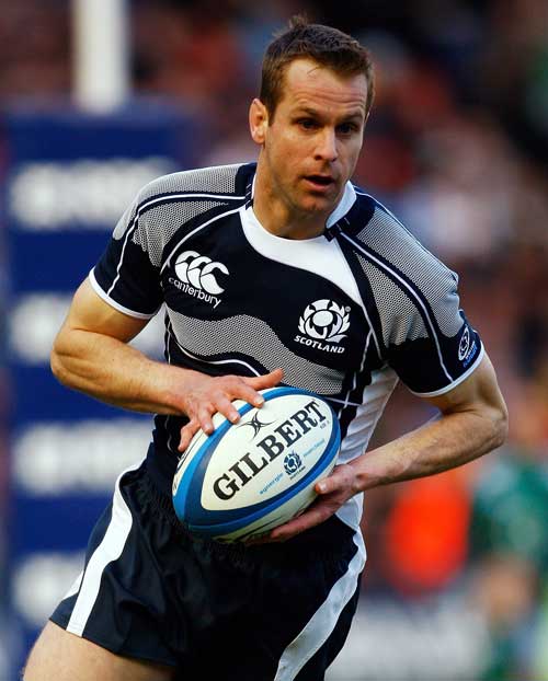 Scotland's Chris Paterson on the run at Murrayfield