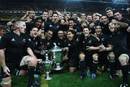 The All Blacks celebrate their victory in the 2008 Tri Nations