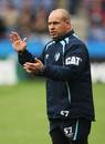 Leicester Tigers acting Head Coach Richard Cockerill encourages his players