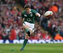 Ireland fly-half Ronan O'Gara lands a penalty