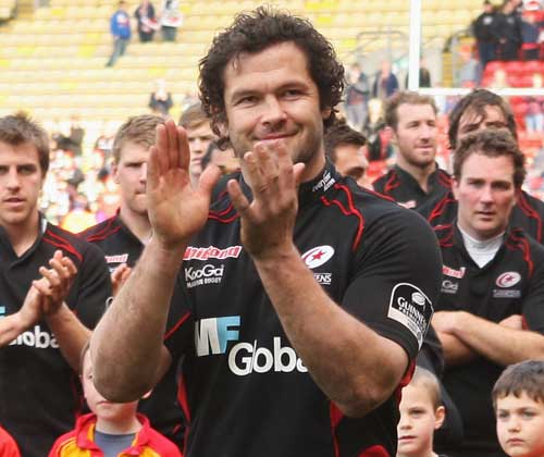 Saracens' Andy Farrell bids farewell to the Vicarage Road crowd