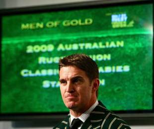 Former Australia international Tim Horan attends an ARU press conference after being announced as one of the newly appointed 'ARU Classic Wallabies Statesmen', Australian Rugby Union Headquarters, Sydney, Australia, April 20, 2009