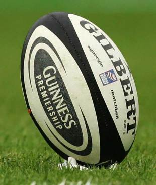 A general view of a Guinness Premiership rugby ball, Leicester v Bath, Guinness Premiership, Welford Road, Leicester, England, September 22, 2007
