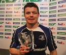 Leinster's Brian O'Driscoll poses with a Man of the Match award