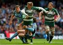 Leicester's Toby Flood looks to off-load