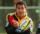 The Chiefs' Mils Muliaina passes the ball during a training session