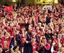 British & Irish Lions supporters cheer for their team at The Gabba