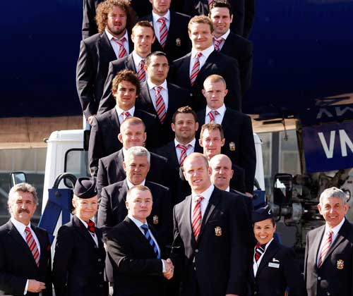 The 2009 British & Irish Lions leave for South Africa