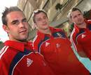 British and Irish Lions Lee Byrne, Tommy Bowe and Shane Williams