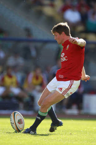 Ronan O'Gara scores the first points of the tour with a penalty in the match between Royal XV v British & Irish Lions, Royal Bakofeng Stadium, Rustenburg, South Africa, May 30, 2009