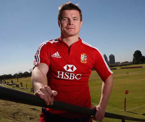 Ireland and Lions centre Brian O'Driscoll pictured in Johannesburg