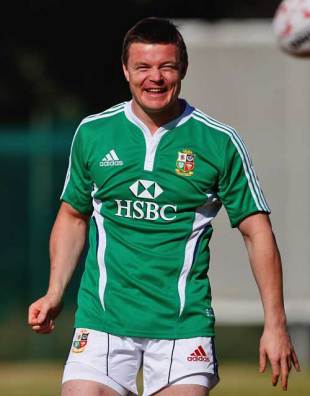 Lions centre Brian O'Driscoll smiles during training, British & Irish Lions training session, St David's School, Johannesburg, South Africa, June 1 , 2009