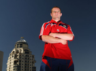 British & Irish Lions prop Phil Vickery on the roof of the Sandton Sun Hotel on June 2, 2009, Johannesburg, South Africa