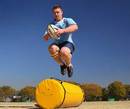 Springboks captain John Smit in action during a training session