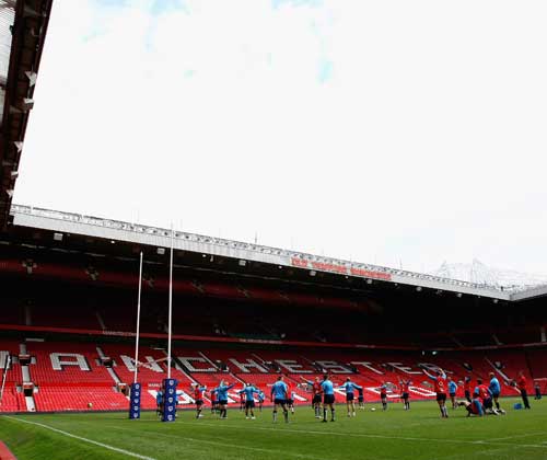 England train at Old Trafford ahead of their Test against Argentina