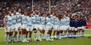 Argentina line up to sing the anthems