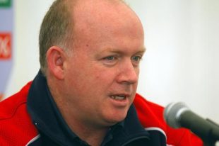 Irish Munster Rugby team coach Declan Kidney is pictured at a press conference in Dublin 22 April 2006 ahead of Heineken European Rugby Cup match against Irish Leinster. 