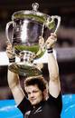 Richie McCaw lifts the Bledisloe Cup