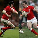 Wales' Ryan Jones and Shane Williams