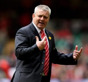 Wales coach Warren Gatland makes a point before the Six Nations game between Wales and Italy at Millennium Stadium in Cardiff, Wales on February 23, 2008.