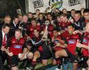 Crusaders celebrate with 2008 Super 14 trophy