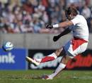 England fly-half Andy Goode lands a penalty