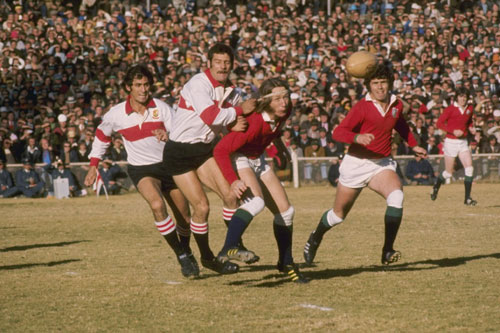 JPR Williams off loads the ball against Transvaal