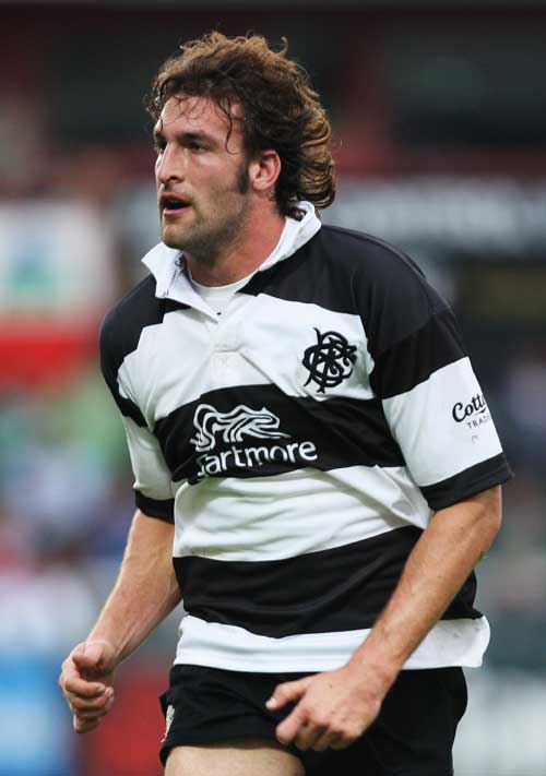 South African lock Ross Skeate in action for the Barbarians