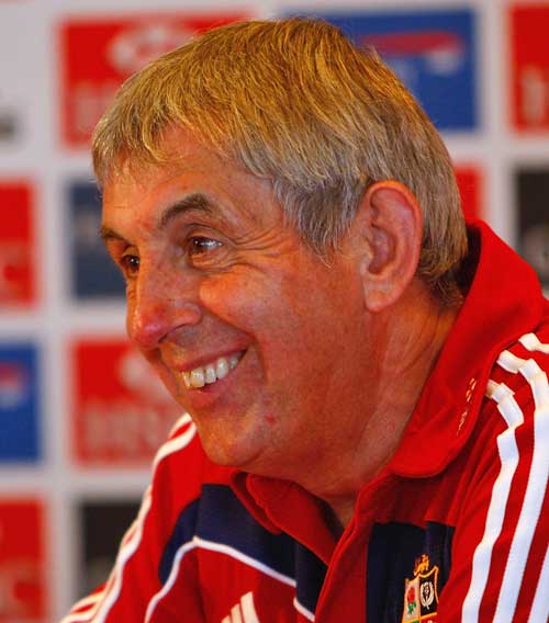 Lions head coach Ian McGeechan smiles during a press conference
