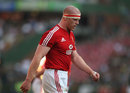 Lions captain Paul O'Connell looks dejected 