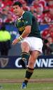 South Africa fly-half Morne Steyn kicks the winning penalty