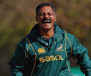 Springboks coach Peter de Villiers laughs during training, South Africa training session, Johannesburg, South Africa, June 30, 2009
