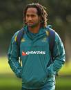 Wallabies winger Lote Tuqiri arrives for a training session