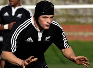 New Zealand's Richie McCaw in action during an All Blacks training session, Newtown Rugby Park, Wellington, New Zealand, July 9, 2009