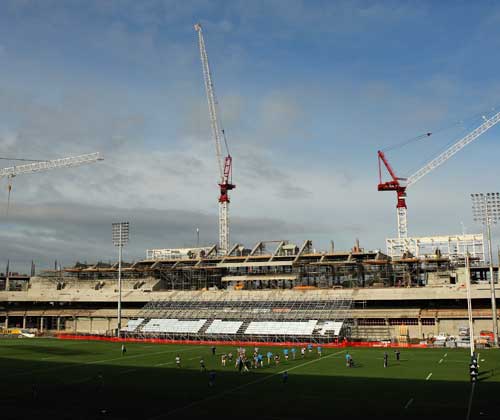 Eden Park under construction ahead of Rugby World Cup 2011