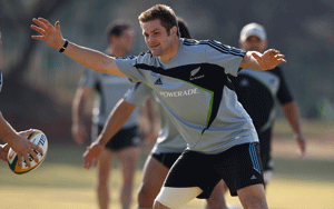 Richie McCaw during New Zealand training