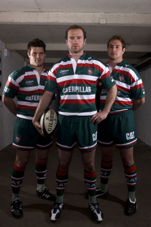 Leicester Tigers Geordan Murphy, Dan Hipkiss and Johne Murphy at their kit launch ahead of the 2009-10 season, July 24, 2009