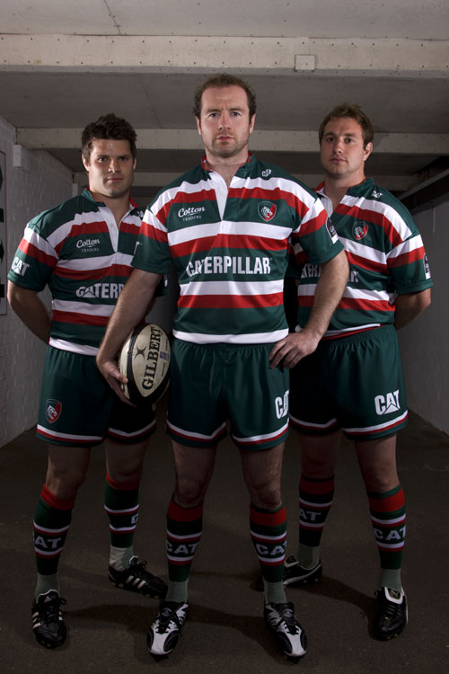 Leicester Tigers Geordan Murphy, Dan Hipkiss and Johne Murphy at their kit launch ahead of the 2009-10 season