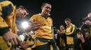 Matt Burke leaves the pitch in Sydney after his last game for Australia on home soil
