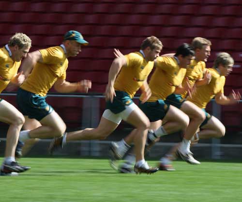 The Wallabies test their speed ahead of their Tri-Nations Test against South Africa