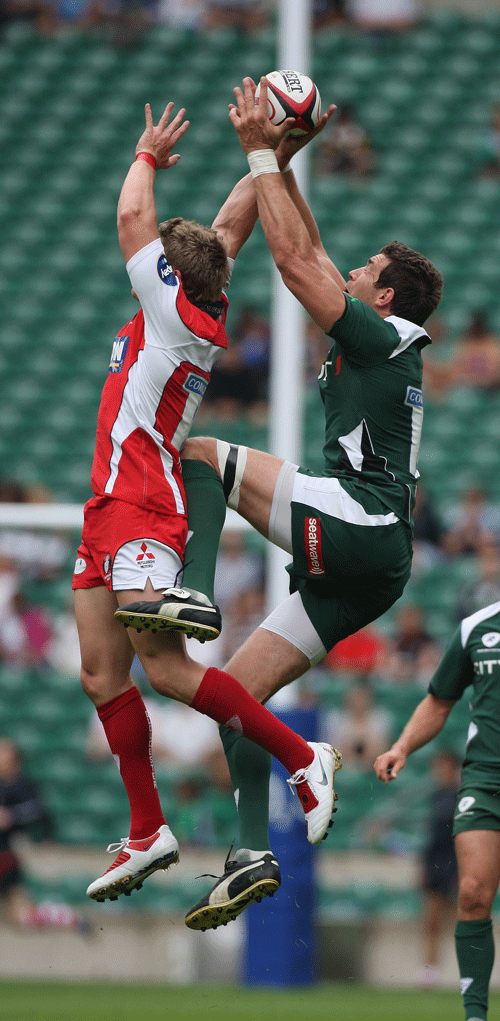 Nick Kennedy rises highest to claim possession