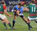 The Blue Bulls' Gerhard van den Heever takes on the Leopards' defence