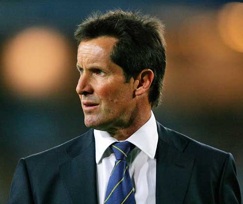 Wallabies coach Robbie Deans casts an eye over his side