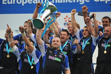 Bath celebrate winning the 2007-08 European Challenge Cup 