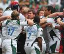 Saracens' Schalk Brits is the centre of attention