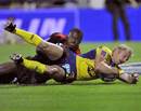Brent Russell crashes over to score for Clermont