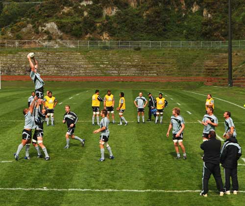 All Blacks lock Tom Donnelly claims a lineout ball