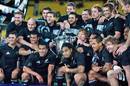New Zealand pose with the Bledisloe Cup