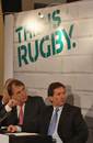 RFU chief executive Francis Baron and Premier Rugby chief Mark McCafferty