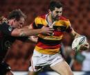 Waikato fly-half Stephen Donald takes on the North Harbour defence
